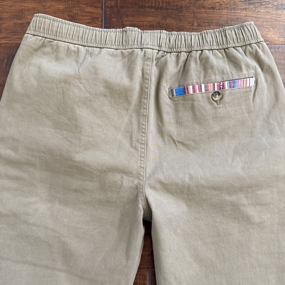 Men's Khaki Jogger Sweatpants with Contrast Pocket Trim - Picture 5 of 7